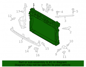 TV panel radiator VW Golf 15-
