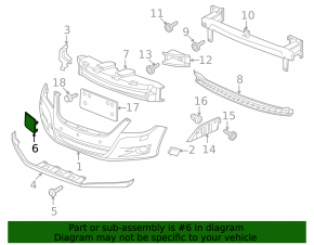 Plug towing hook front bumper VW Tiguan 09-11 prerest