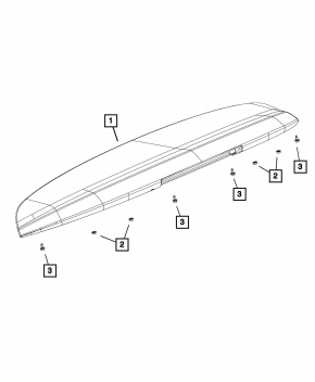 Trunk lid spoiler Fiat 500L 14-19