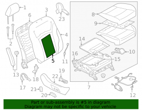 Subaru Legacy 15-19 Passenger Seat Wiring