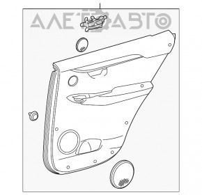 Door trim card rear right Lexus NX300 NX300h 18-20 black with beige insert