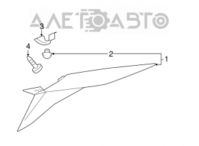 Right rear pillar trim for Mitsubishi Galant 2012