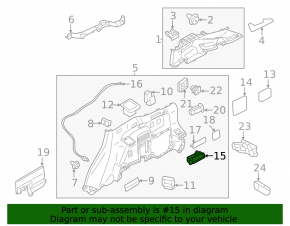 Mitsubishi Outlander 22-26 black left rear seat folding lever