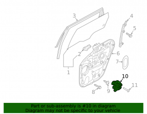 Rear left window lift motor Kia Sorento 19-20 without auto