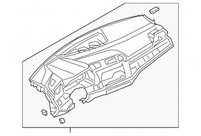 Audi Q3 83A 19-25 black dashboard without airbag