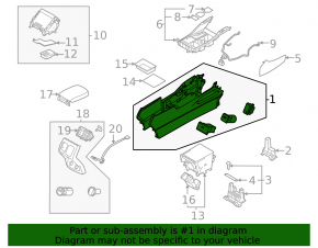 Left side center console trim for Kia Sorento 21-24 HEV, PHEV, black, without console, scratched