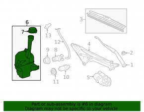 Lexus ES350 07-12 Windscreen Washer Reservoir with Sensor