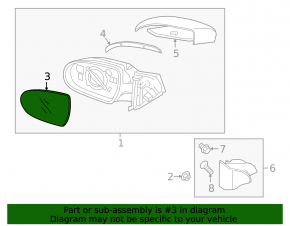 Mirror element right Hyundai Elantra AD 17-20 usa heating VIEW MAX