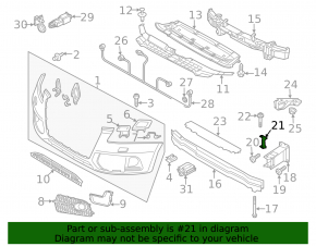 Front bumper bracket upper left Audi Q5 8R 13-17