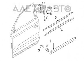 Door trim lower front right Audi Q3 8U 15