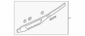 Front panel trim right Audi A4 B9 17- wood, quattro, scratches