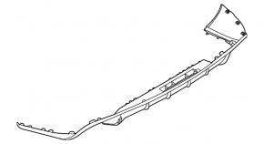 Lower rear bumper for Porsche Cayenne 24-26 Base