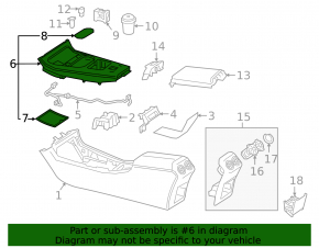Mercedes A-class V177 19-22 center console trim, gloss black, for automatic transmission