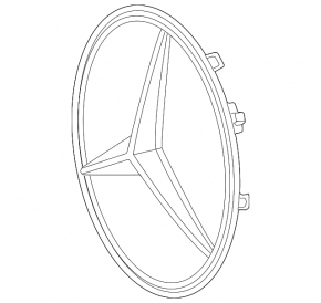 Mercedes A-class V177 19-22 radiator grille emblem base