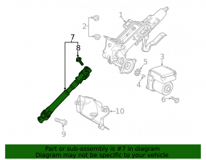 Steering cardan shaft Mazda 3 14-18 BM rust