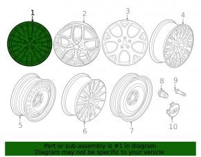 Wheel disk R17 Ford Focus mk3 11-18 type 3, light curb