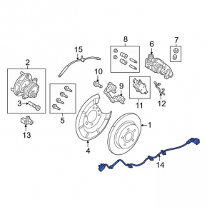 ABS wire rear left Ford C-max MK2 13-18
