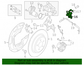 Brake hose rear left Ford Edge 15-