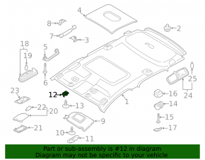 Driver's visor mounting hook Ford Ecosport 18-22 gray