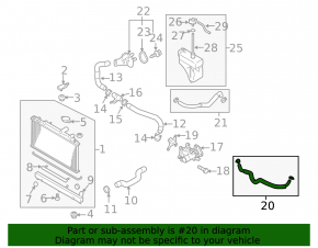 Upper Cooling Hose Mazda3 MPS 09-13
