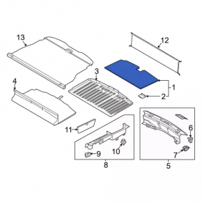 Ford Explorer 20 Trunk Floor - Black