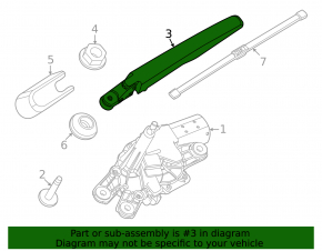 Rear wiper arm Ford Mustang Mach-E 21-23