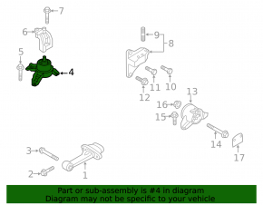 Engine mount right Hyundai Sonata 11-14 2.4