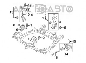 Engine mount right Hyundai Sonata 11-14 2.4