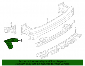 Rear bumper mount, outer left, VW Taos 22-25