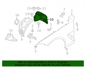 Front left rear fender liner BMW 8 G15 G16 20-25 M