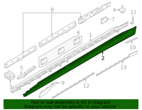 Lower left threshold for BMW 7 Series G70 2020 750e xDrive