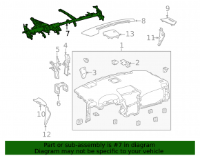 Under-torpedo pipe reinforcement Lexus RX350 RX450h 10-12