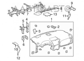 Under-torpedo pipe reinforcement Lexus RX350 RX450h 10-12