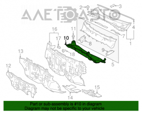 Metal wiper pan for Toyota Highlander 2014-2019