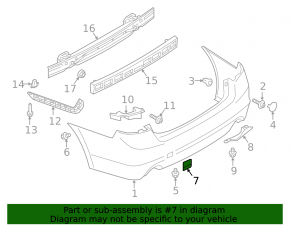 Tow Hook Plug Rear Bumper Subaru Legacy 18-19 Rest