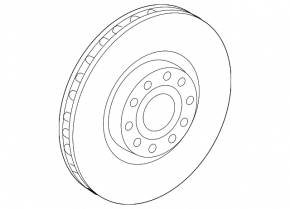 Front left brake disc VW Beetle 12-19 25mm