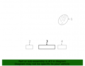 Emblem inscription 4 MOTION VW Tiguan 11-15