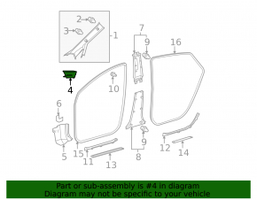 Front panel trim right Toyota Prius 30 10-15 gray