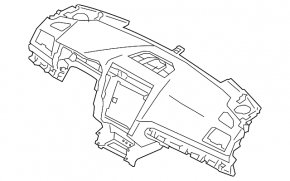 Subaru Outback 15-17 dashboard without airbag