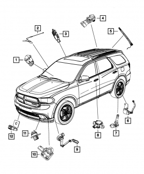 Rear level sensor for Dodge Durango 11-15