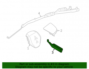 Airbag airbag knee driver left Mitsubishi Outlander Sport ASX 10-13 rusty pyropatron