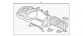 Front Panel Air Vent Deflector Left Honda Civic X FC 16-21