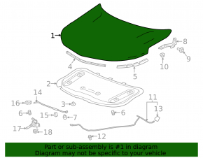 Hood naked Chevrolet Equinox 18- aluminum