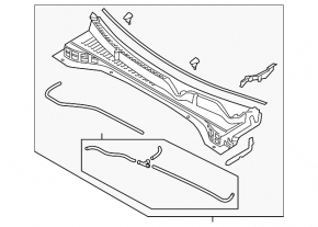 Plastic windshield wiper grille for Kia Sportage 17-22