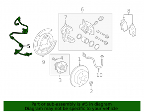 ABS sensor rear left Toyota Rav4 06-12