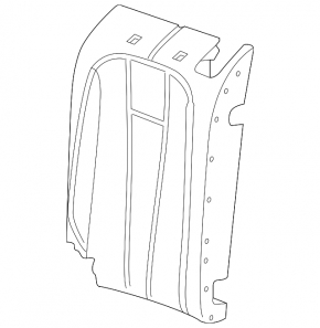 Left rear seat backrest for Audi A4 B9 17-19, black leather, scratches