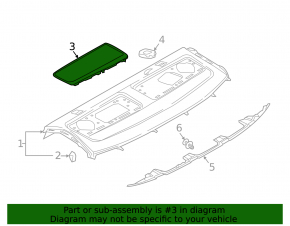 Speaker mesh rear shelf left Audi A4 B9 17- black, Bang and Olufsen