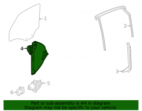 Window lift mechanism rear left Audi A3 22-26