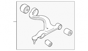 Upper control arm front left Porsche Panamera 14-16 AWD