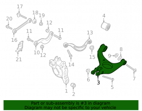 Lower control arm for rear left spring, Porsche Taycan 20-26